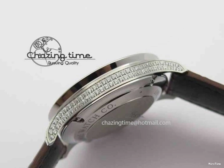 MIROTIME 0331 Unique Portuguese IW3714 Diam ZF V2 1:1 Best Edition Gray Dial On Brown Leather Strap A79350 (Slim Movement) 7250